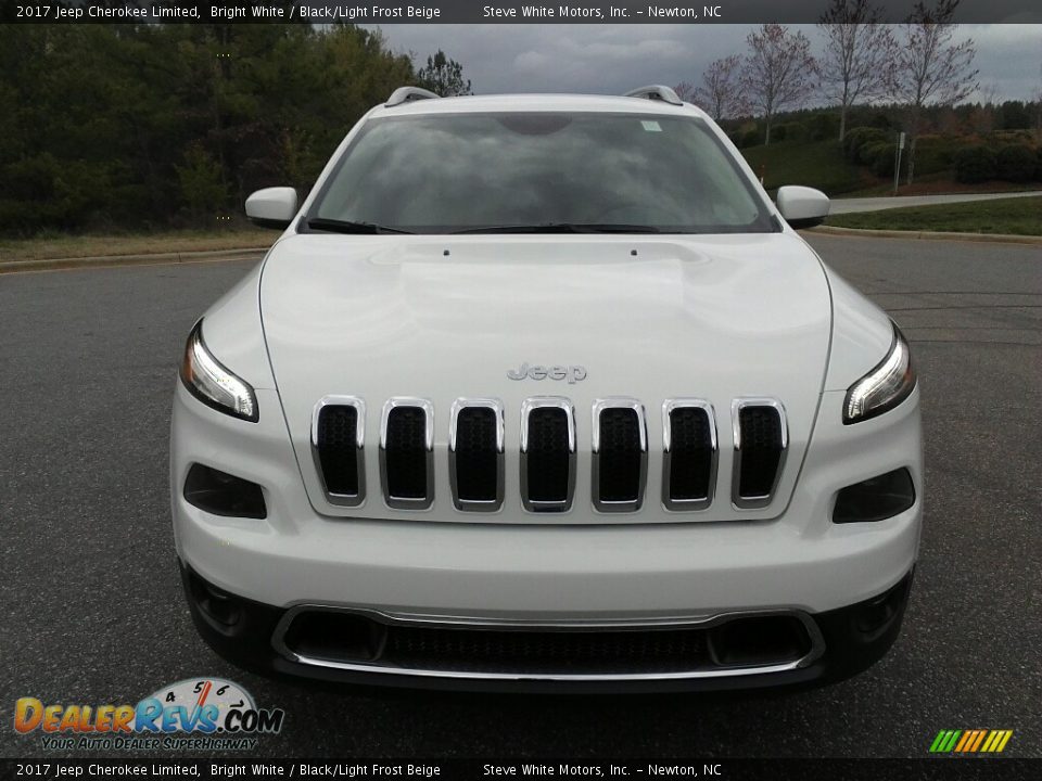 2017 Jeep Cherokee Limited Bright White / Black/Light Frost Beige Photo #3
