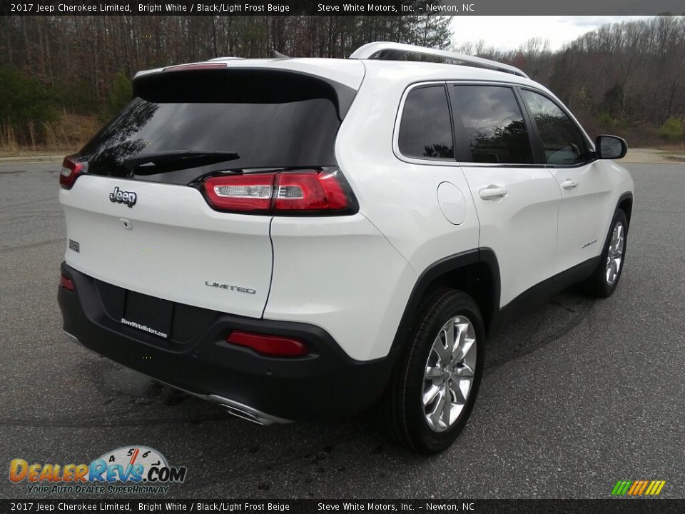2017 Jeep Cherokee Limited Bright White / Black/Light Frost Beige Photo #6
