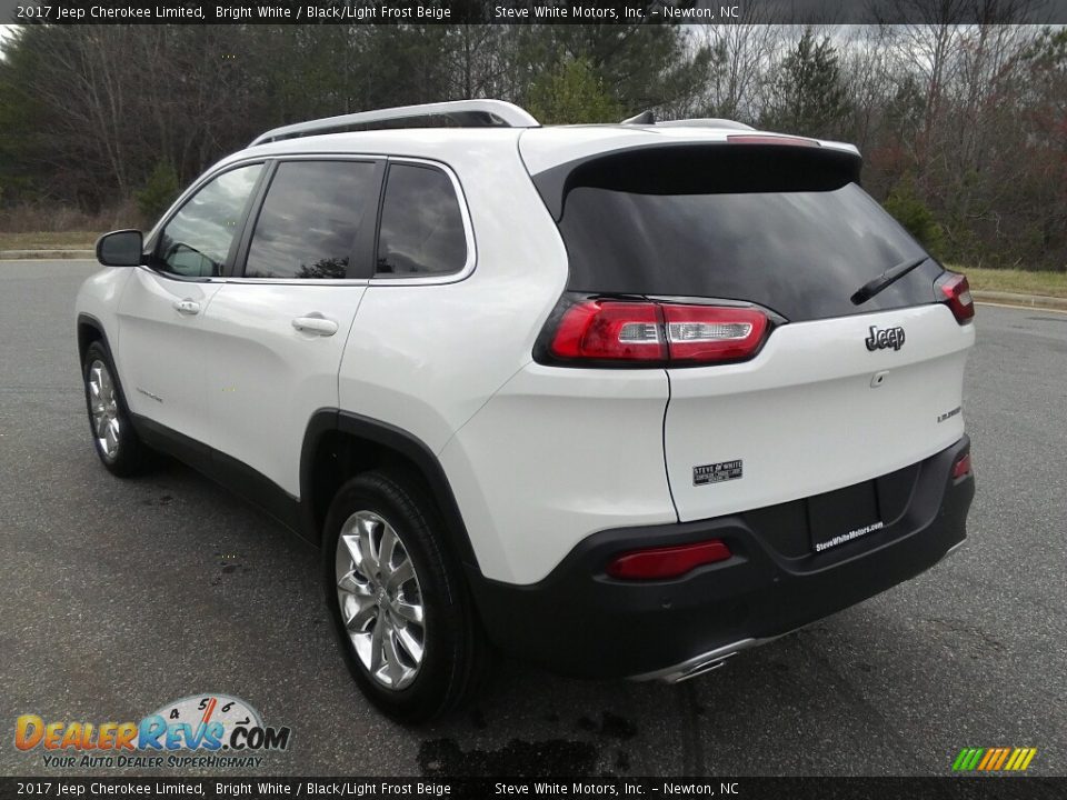 2017 Jeep Cherokee Limited Bright White / Black/Light Frost Beige Photo #8