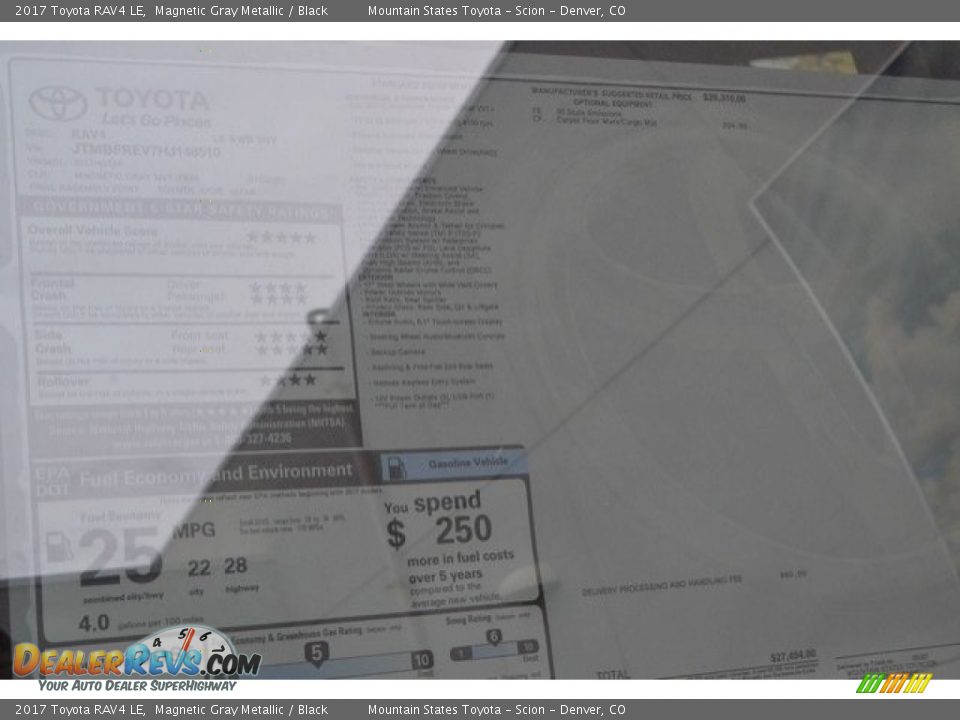 2017 Toyota RAV4 LE Magnetic Gray Metallic / Black Photo #10