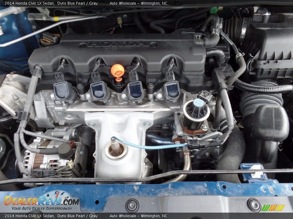 2014 Honda Civic LX Sedan Dyno Blue Pearl / Gray Photo #6