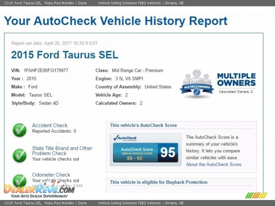Dealer Info of 2015 Ford Taurus SEL Photo #2