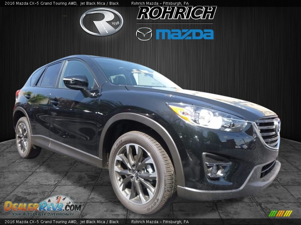 2016 Mazda CX-5 Grand Touring AWD Jet Black Mica / Black Photo #1