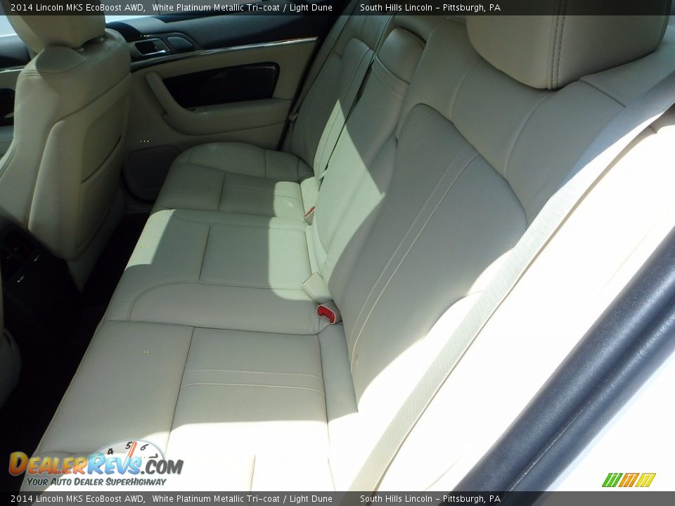 2014 Lincoln MKS EcoBoost AWD White Platinum Metallic Tri-coat / Light Dune Photo #16