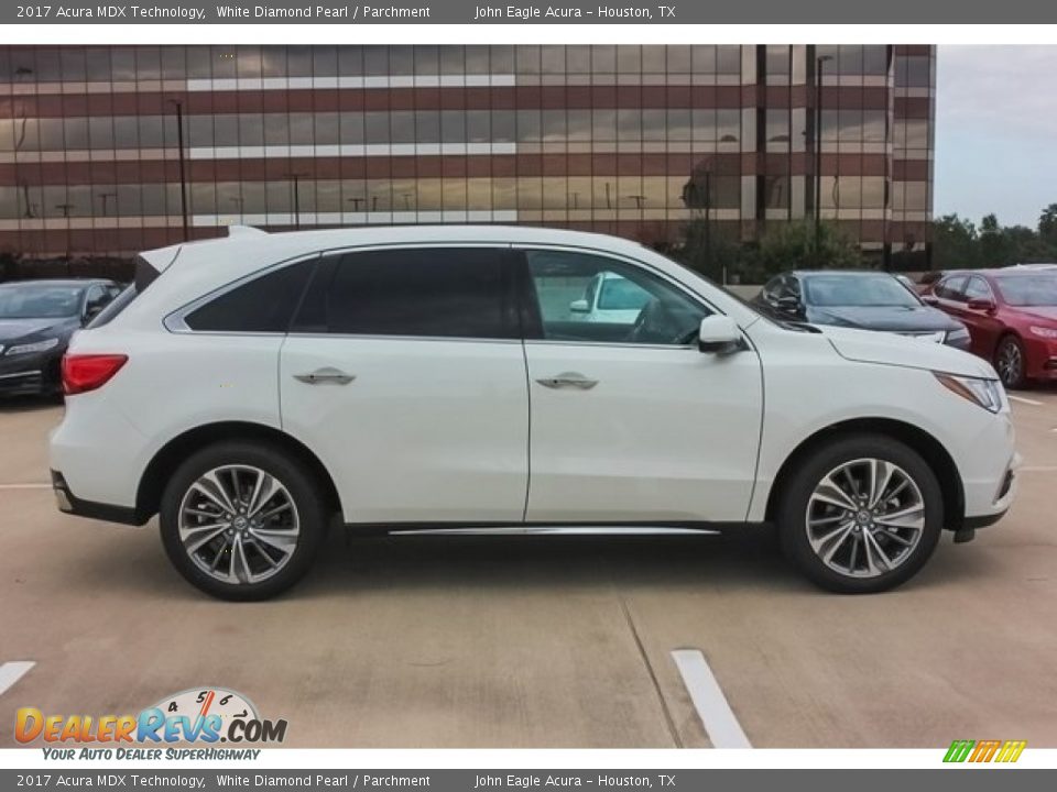 2017 Acura MDX Technology White Diamond Pearl / Parchment Photo #8