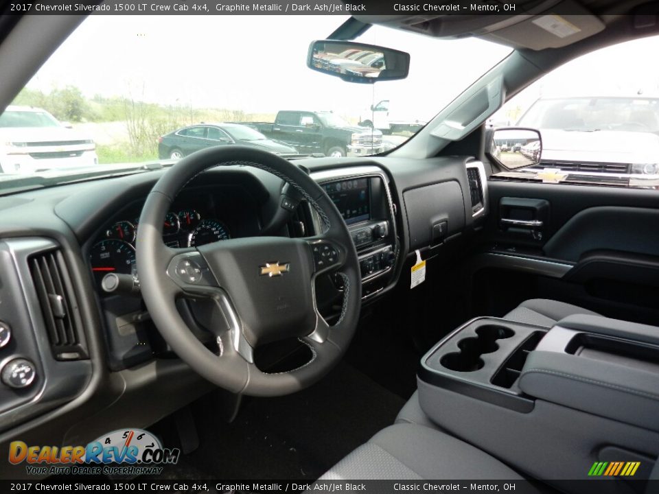 Dark Ash/Jet Black Interior - 2017 Chevrolet Silverado 1500 LT Crew Cab 4x4 Photo #7