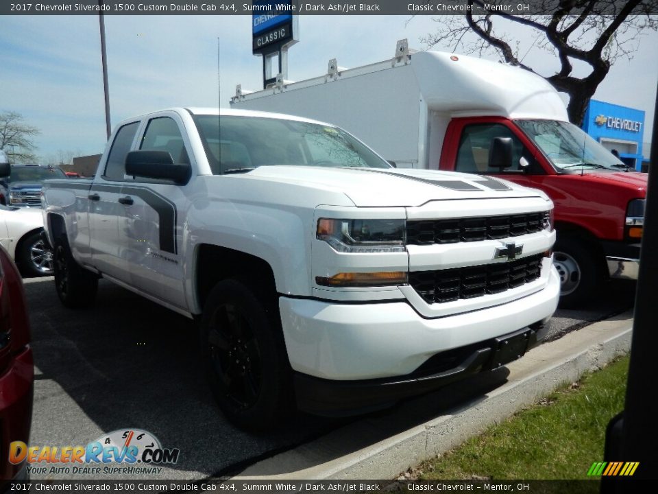 2017 Chevrolet Silverado 1500 Custom Double Cab 4x4 Summit White / Dark Ash/Jet Black Photo #3