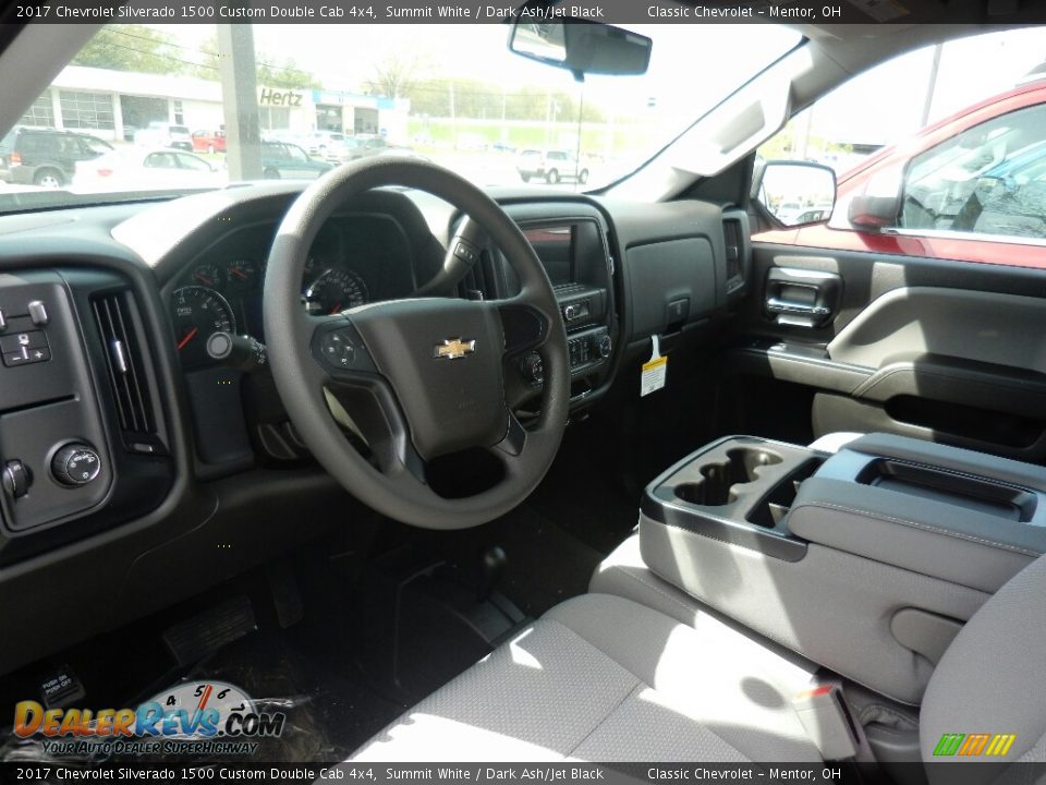 2017 Chevrolet Silverado 1500 Custom Double Cab 4x4 Summit White / Dark Ash/Jet Black Photo #7