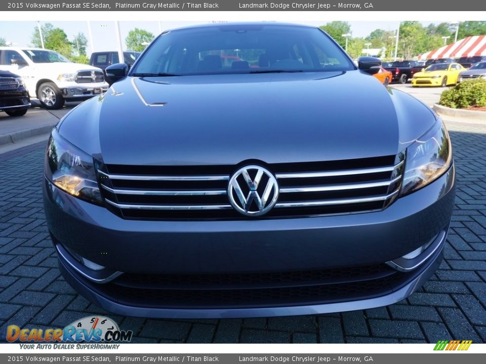 2015 Volkswagen Passat SE Sedan Platinum Gray Metallic / Titan Black Photo #8