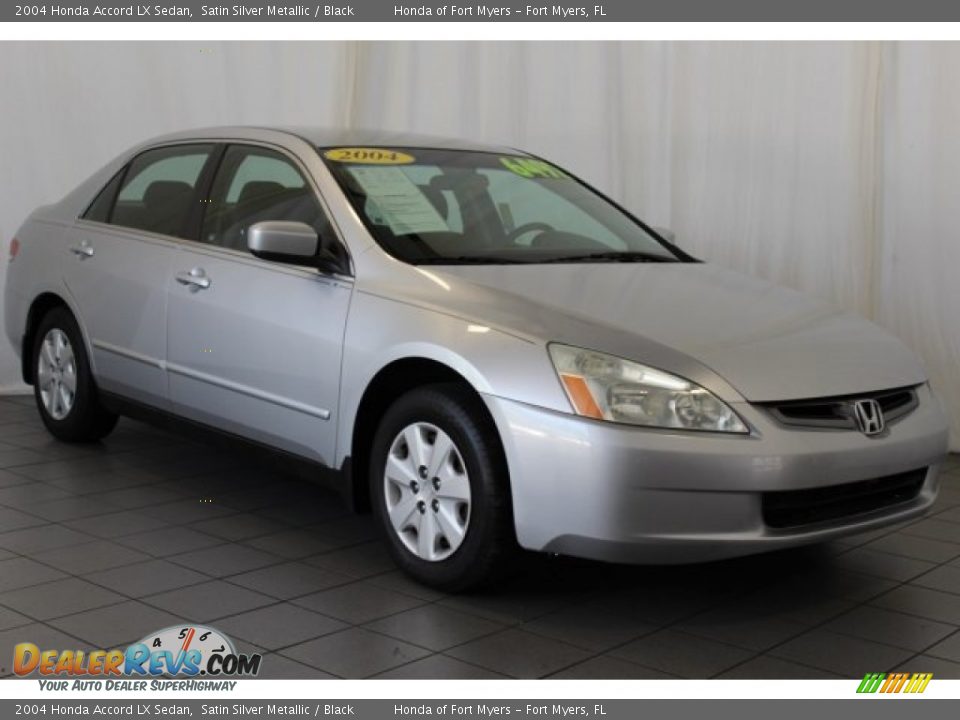 2004 Honda Accord LX Sedan Satin Silver Metallic / Black Photo #2