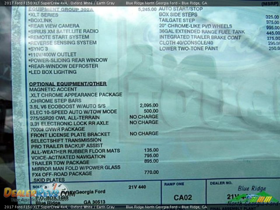 2017 Ford F150 XLT SuperCrew 4x4 Oxford White / Earth Gray Photo #28