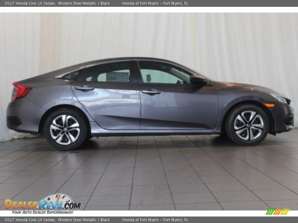 2017 Honda Civic LX Sedan Modern Steel Metallic / Black Photo #3