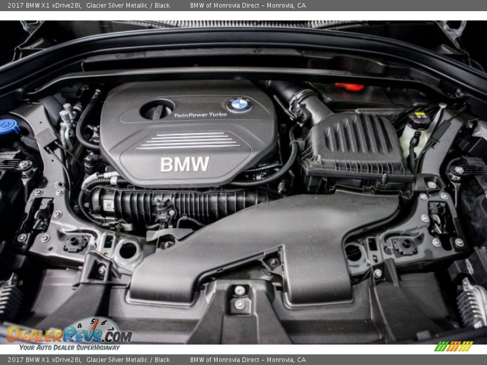 2017 BMW X1 xDrive28i Glacier Silver Metallic / Black Photo #8