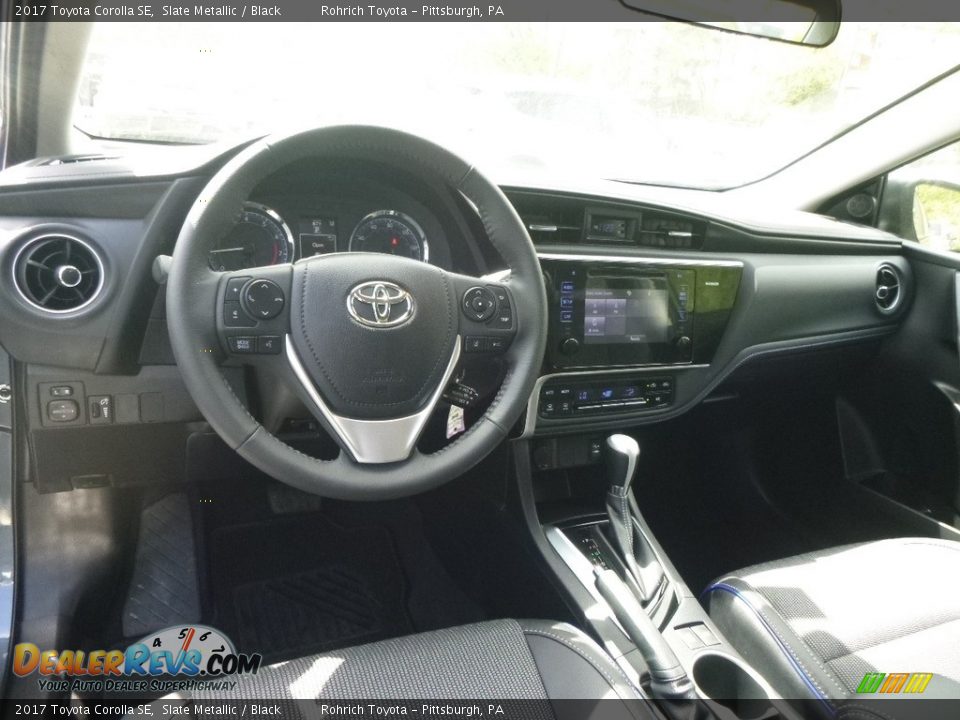 Black Interior - 2017 Toyota Corolla SE Photo #8