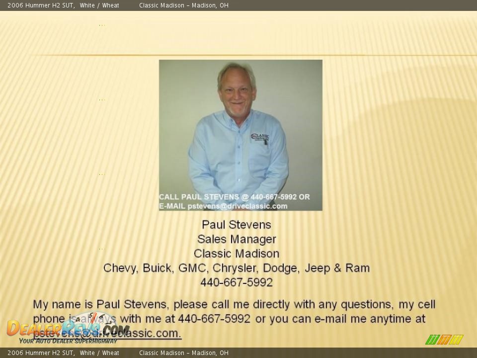 Dealer Info of 2006 Hummer H2 SUT Photo #27