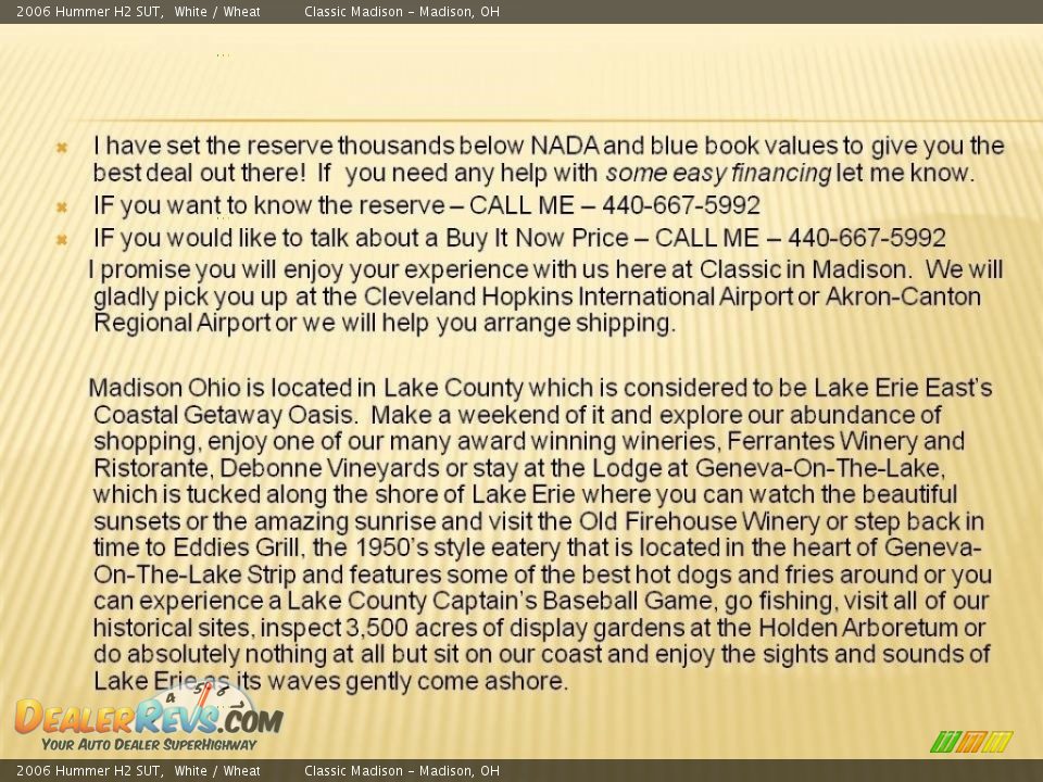 Dealer Info of 2006 Hummer H2 SUT Photo #28