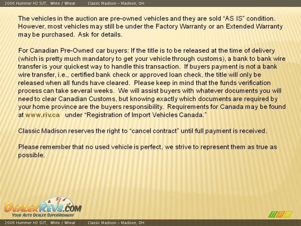 Dealer Info of 2006 Hummer H2 SUT Photo #31