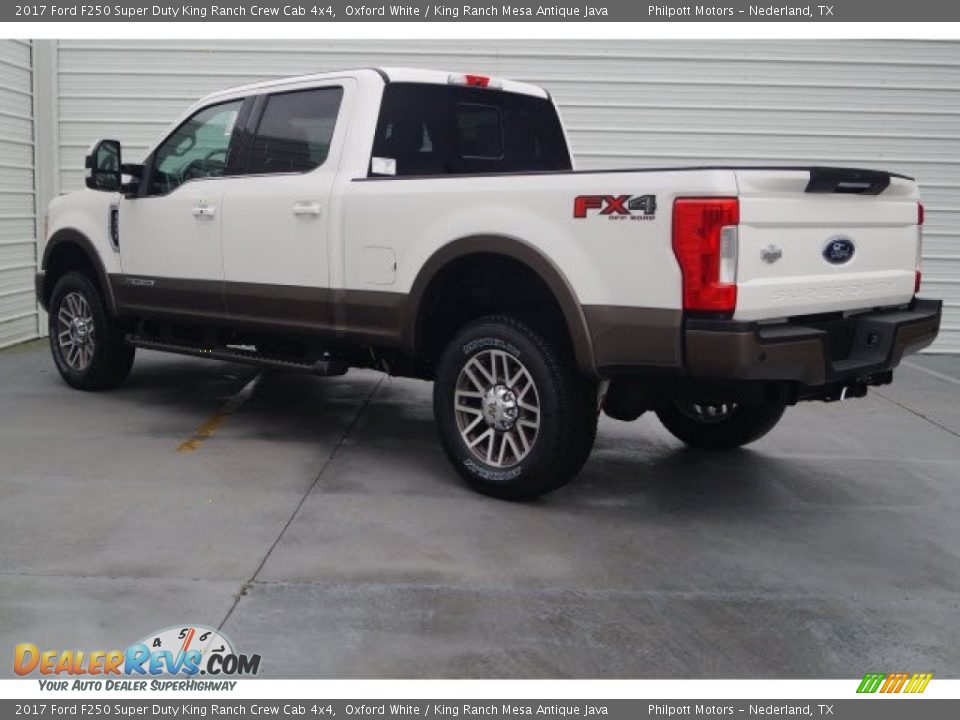 2017 Ford F250 Super Duty King Ranch Crew Cab 4x4 Oxford White / King Ranch Mesa Antique Java Photo #4