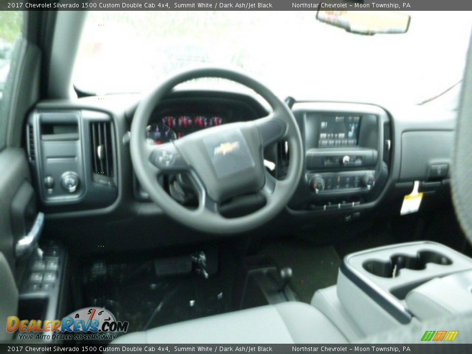 2017 Chevrolet Silverado 1500 Custom Double Cab 4x4 Summit White / Dark Ash/Jet Black Photo #14
