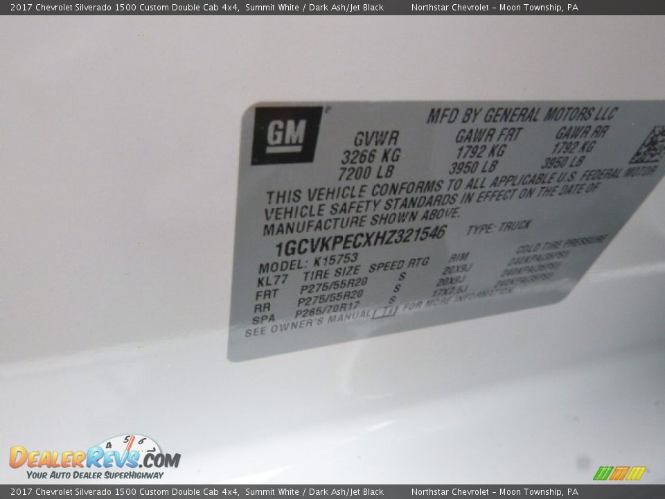 2017 Chevrolet Silverado 1500 Custom Double Cab 4x4 Summit White / Dark Ash/Jet Black Photo #17
