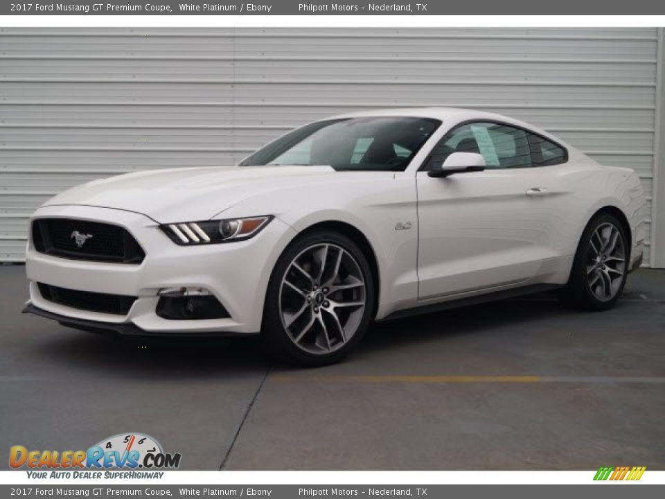 2017 Ford Mustang GT Premium Coupe White Platinum / Ebony Photo #3