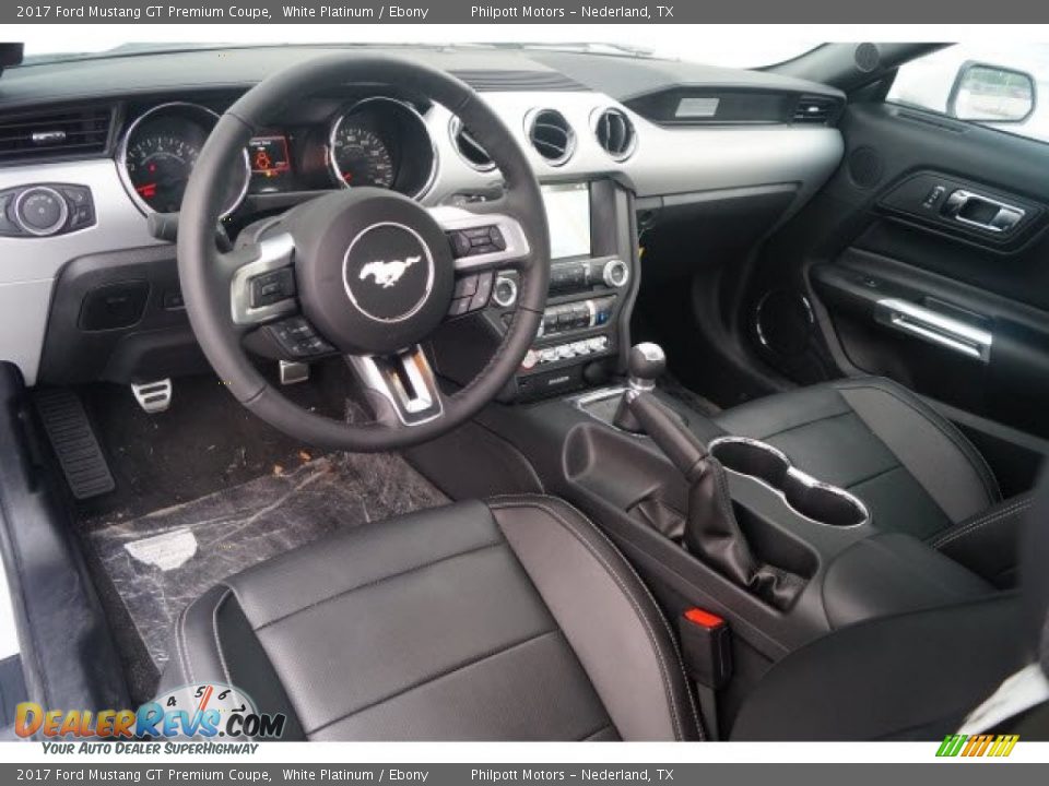 2017 Ford Mustang GT Premium Coupe White Platinum / Ebony Photo #7