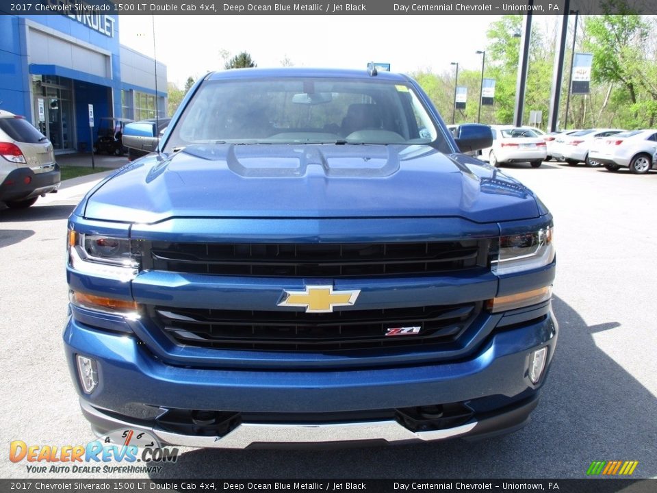 2017 Chevrolet Silverado 1500 LT Double Cab 4x4 Deep Ocean Blue Metallic / Jet Black Photo #9