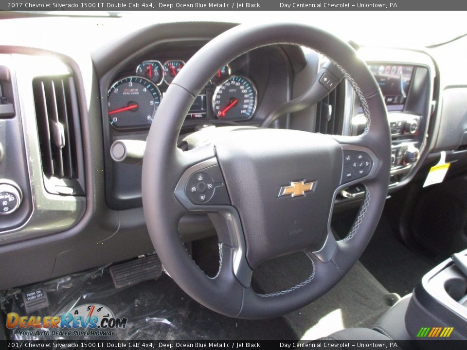 2017 Chevrolet Silverado 1500 LT Double Cab 4x4 Deep Ocean Blue Metallic / Jet Black Photo #14