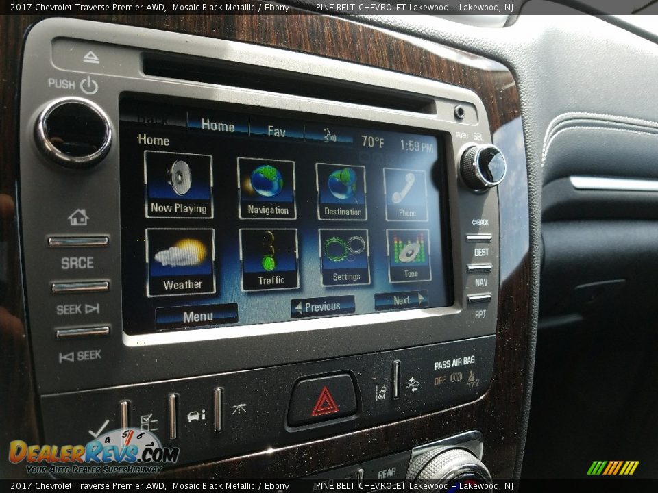 2017 Chevrolet Traverse Premier AWD Mosaic Black Metallic / Ebony Photo #11