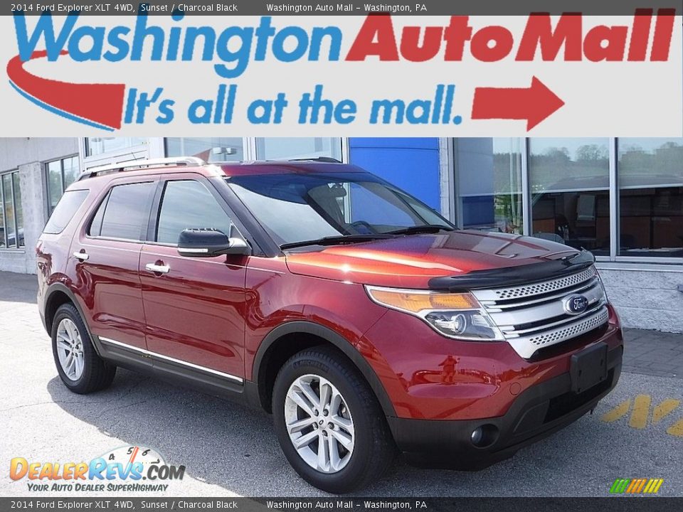 2014 Ford Explorer XLT 4WD Sunset / Charcoal Black Photo #1