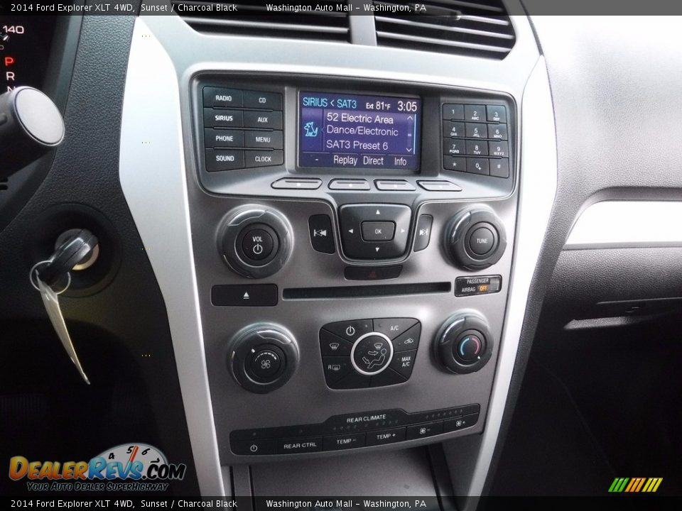 2014 Ford Explorer XLT 4WD Sunset / Charcoal Black Photo #16