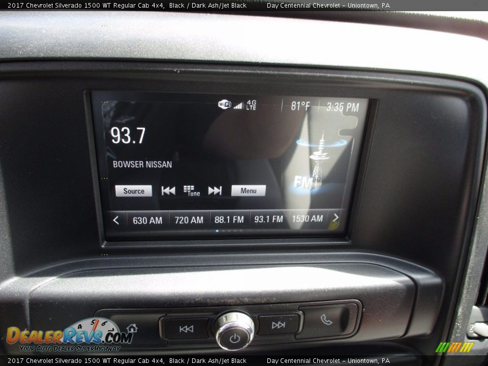 2017 Chevrolet Silverado 1500 WT Regular Cab 4x4 Black / Dark Ash/Jet Black Photo #17
