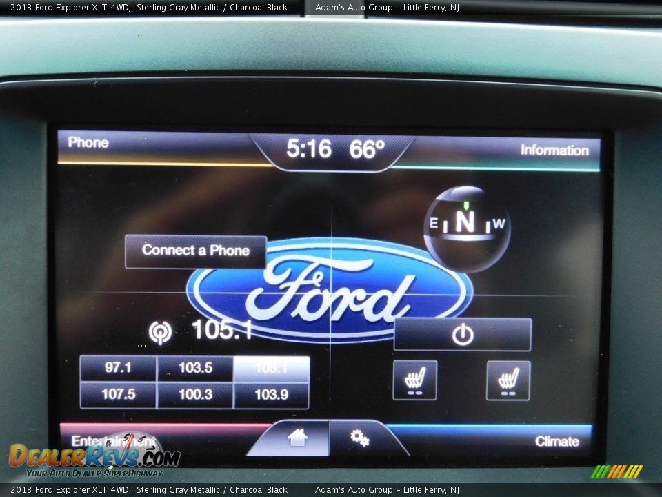 2013 Ford Explorer XLT 4WD Sterling Gray Metallic / Charcoal Black Photo #32