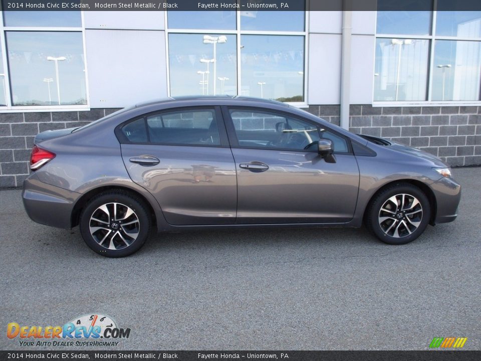 2014 Honda Civic EX Sedan Modern Steel Metallic / Black Photo #2