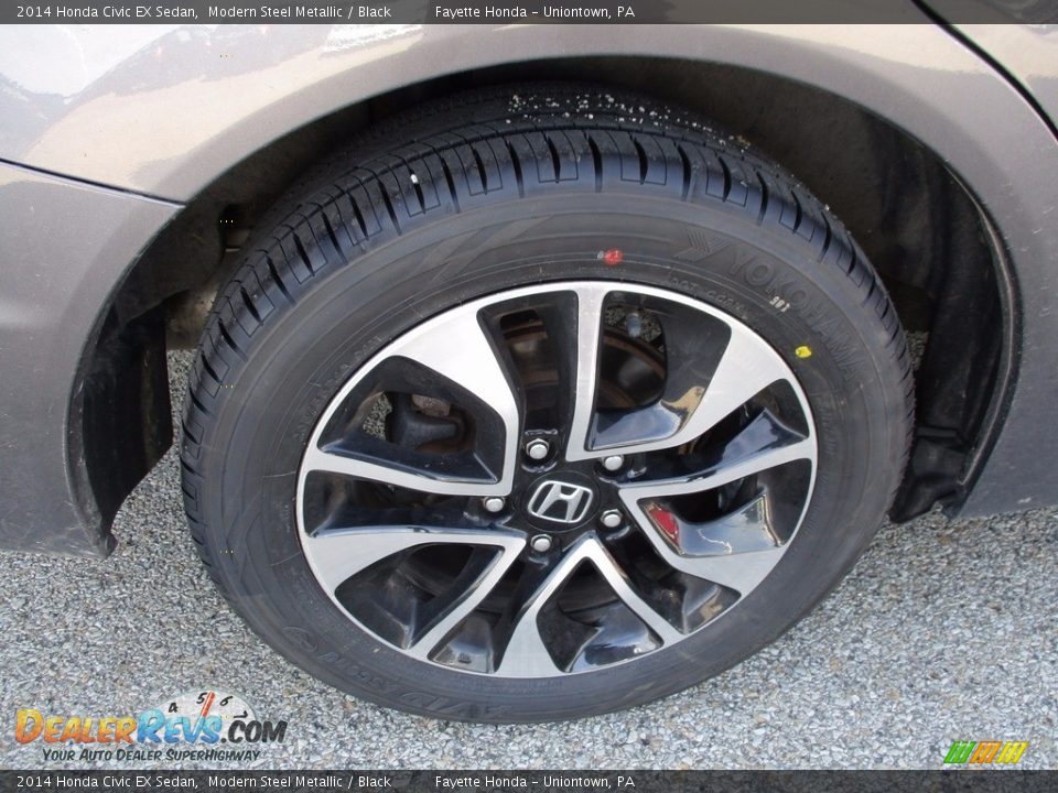 2014 Honda Civic EX Sedan Modern Steel Metallic / Black Photo #3