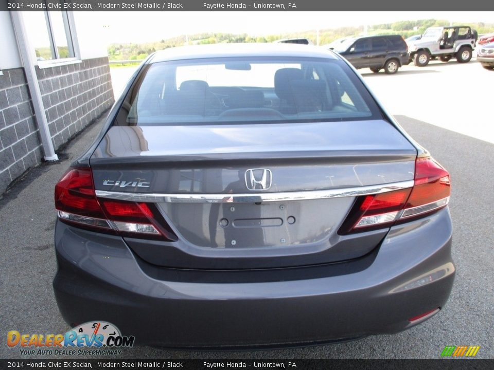 2014 Honda Civic EX Sedan Modern Steel Metallic / Black Photo #4