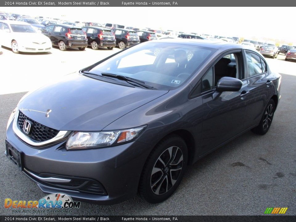 2014 Honda Civic EX Sedan Modern Steel Metallic / Black Photo #5
