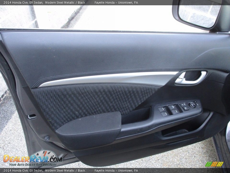 2014 Honda Civic EX Sedan Modern Steel Metallic / Black Photo #6