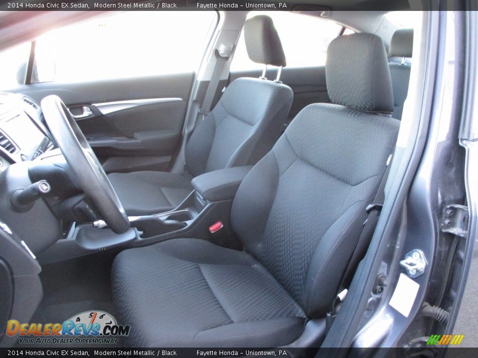 2014 Honda Civic EX Sedan Modern Steel Metallic / Black Photo #7