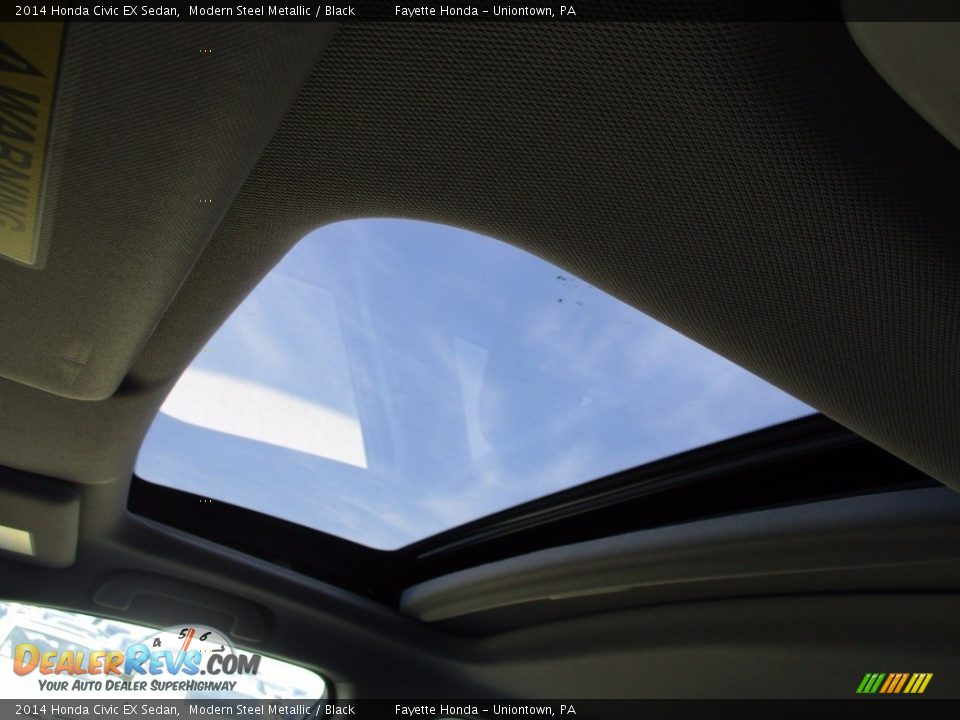 2014 Honda Civic EX Sedan Modern Steel Metallic / Black Photo #10