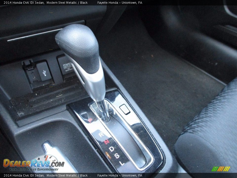 2014 Honda Civic EX Sedan Modern Steel Metallic / Black Photo #12