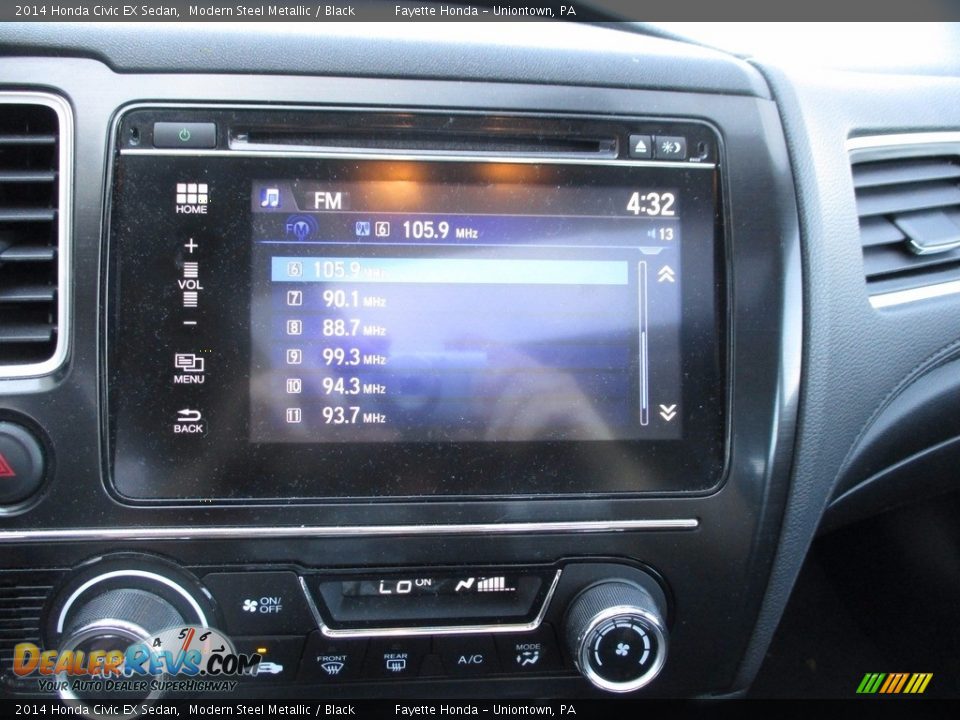 2014 Honda Civic EX Sedan Modern Steel Metallic / Black Photo #13