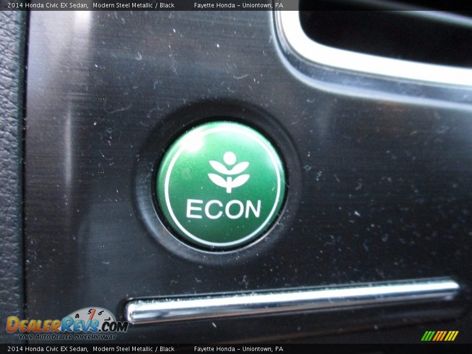 2014 Honda Civic EX Sedan Modern Steel Metallic / Black Photo #15