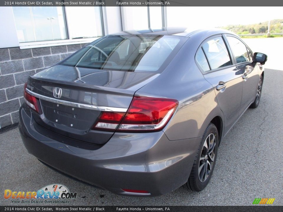 2014 Honda Civic EX Sedan Modern Steel Metallic / Black Photo #16