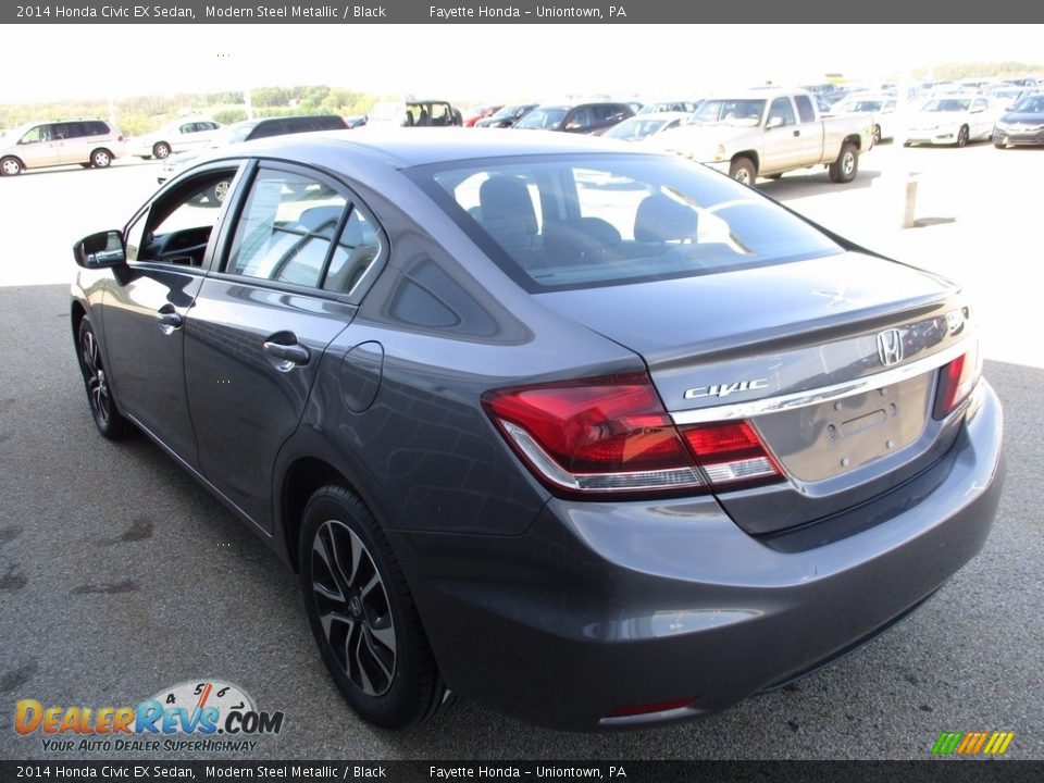 2014 Honda Civic EX Sedan Modern Steel Metallic / Black Photo #17