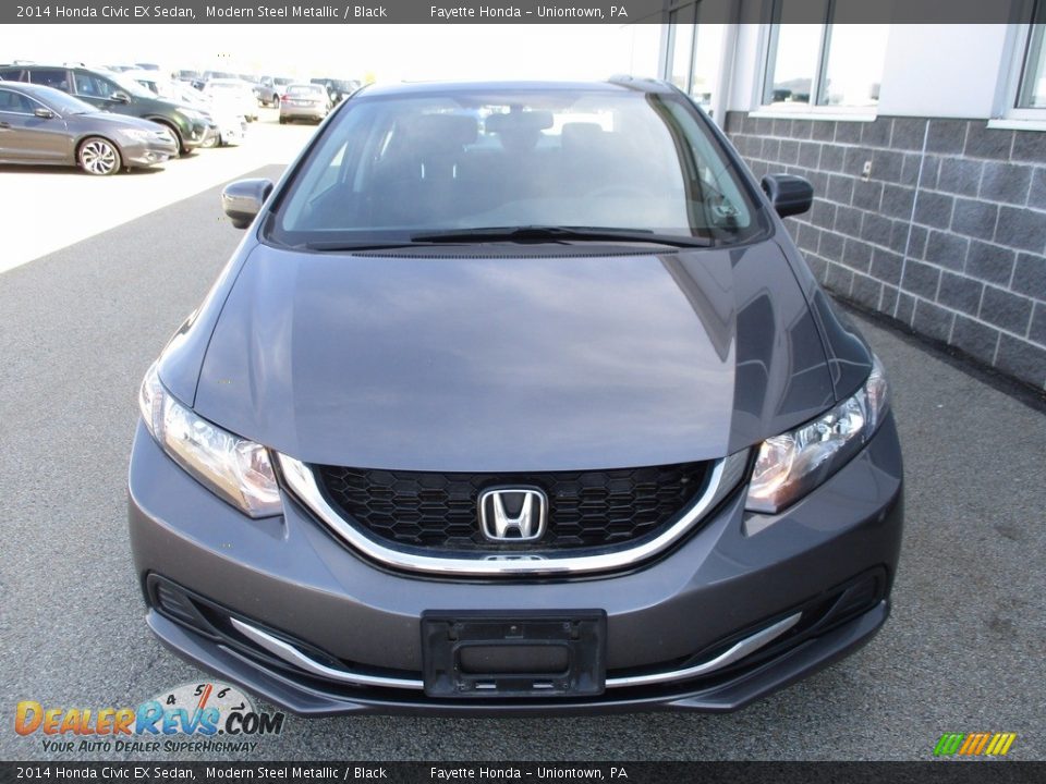 2014 Honda Civic EX Sedan Modern Steel Metallic / Black Photo #18