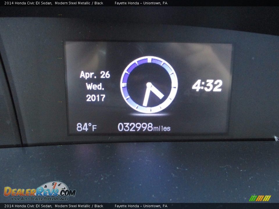 2014 Honda Civic EX Sedan Modern Steel Metallic / Black Photo #20