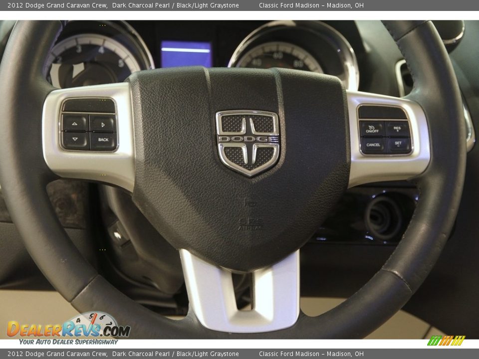 2012 Dodge Grand Caravan Crew Dark Charcoal Pearl / Black/Light Graystone Photo #9