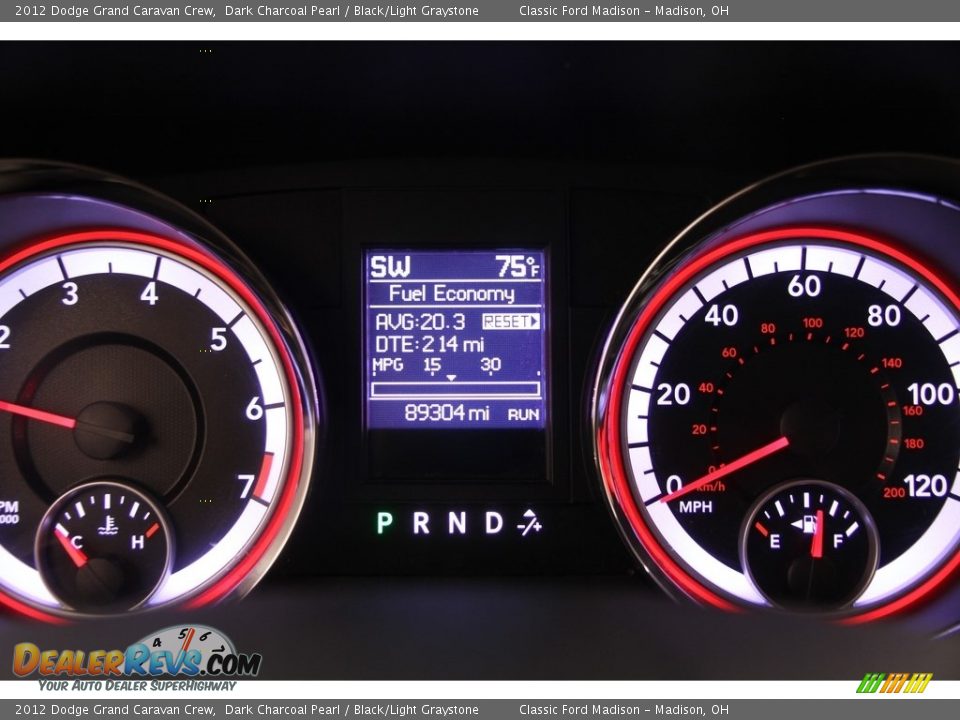2012 Dodge Grand Caravan Crew Dark Charcoal Pearl / Black/Light Graystone Photo #10