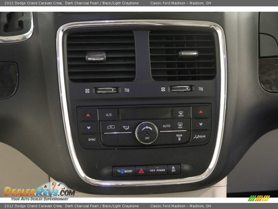 2012 Dodge Grand Caravan Crew Dark Charcoal Pearl / Black/Light Graystone Photo #11